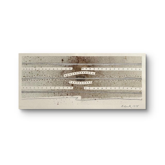 Mid-Century Modern Barbara Beck Watercolor and Graphite on Paper 1978 For Sale - Image 3 of 5