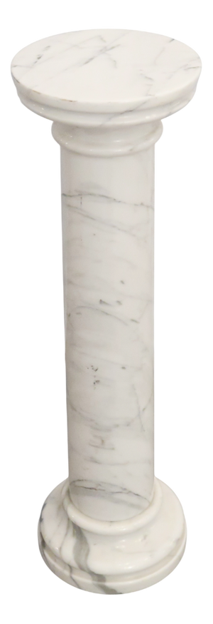 White Marble Pedestal Stand, 1980s
