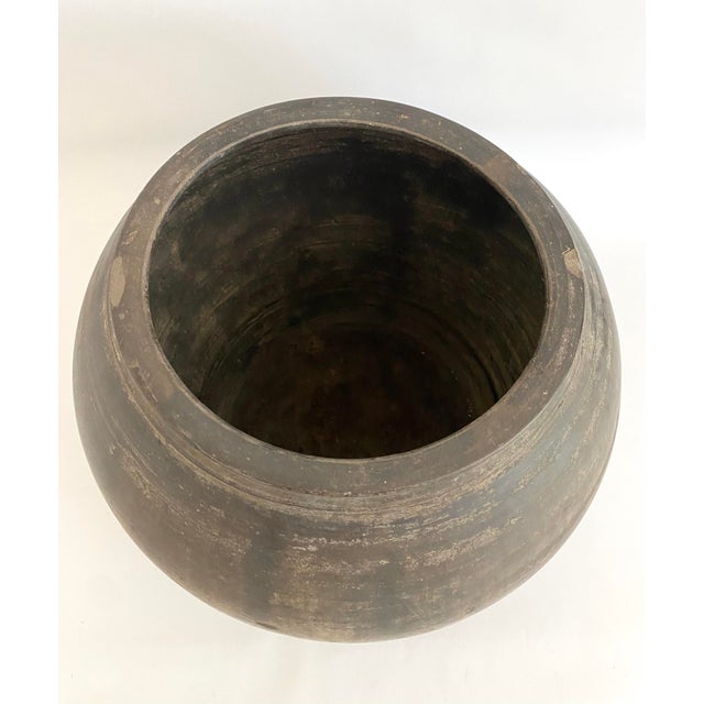 Large Antique Matte Black Pottery Jug Chairish