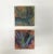 A pair of acrylic abstract paintings on 6” by 1.5 by 6” Stretched Canvas’s. Artist signed on the back side with S....