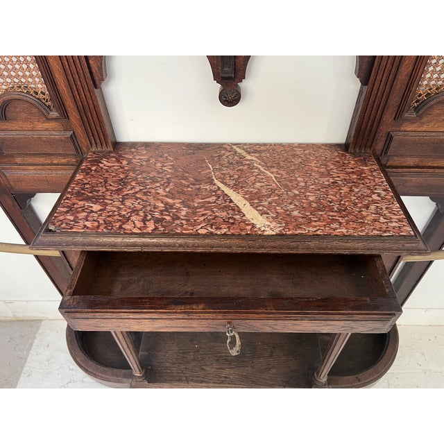 20th Century Louis XVI Console Coat Rack with Bronze Panthers For Sale - Image 10 of 15
