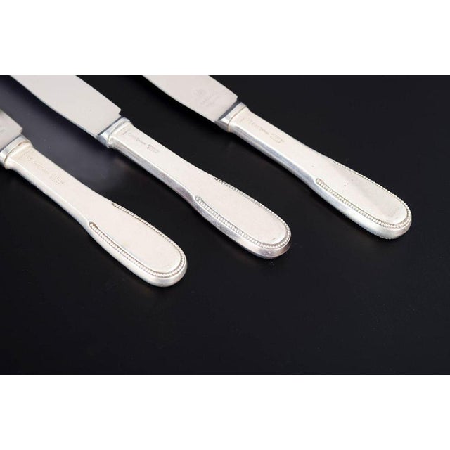 Lunch Knives in Sterling Silver and Stainless Steel by Evald Nielsen, 1930s, Set of 3 For Sale - Image 3 of 6