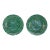 Pair of 19th Century Majolica Leaf Plates From England For Sale