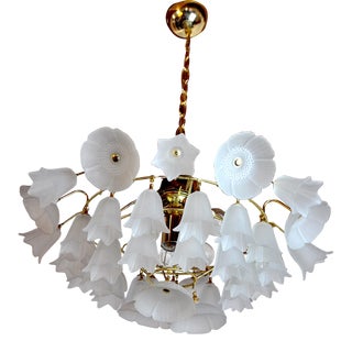 Murano Glass Floral Chandelier, Italy, 1970 For Sale
