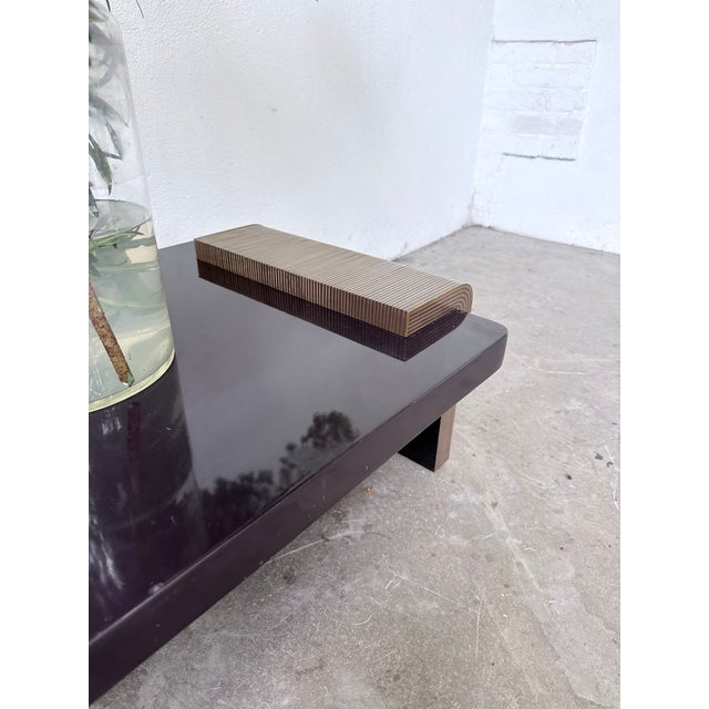 Art Deco Lacquered and Brass Coffee Table, 1950s For Sale - Image 15 of 18