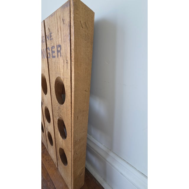 Wood Vintage Wooden Champagne Riddling Rack With Taittinger Lettering For Sale - Image 7 of 15
