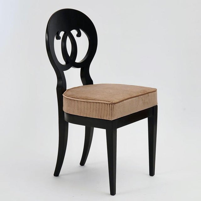 Biedermeier Ebonized Dining Chairs, Set of 8 For Sale - Image 9 of 18