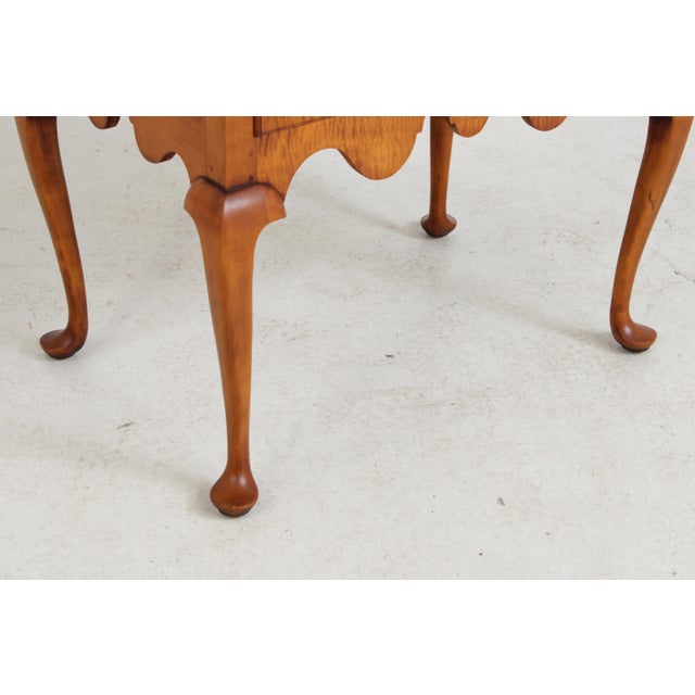 Wood Eldred Wheeler Tiger Maple Lowboy Dressing Table For Sale - Image 7 of 18