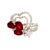 A striking fashion ring crafted in 18k white gold. It features three pear rubies, weighing a total of 2.13 carats, with a...