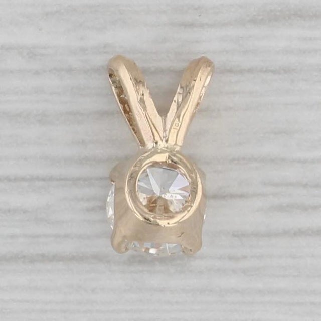 Gemstone Information: - Natural Diamond - Carats - 0.42ct Cut - Round Brilliant Color - G - H Clarity - SI1 Metal: 14k...