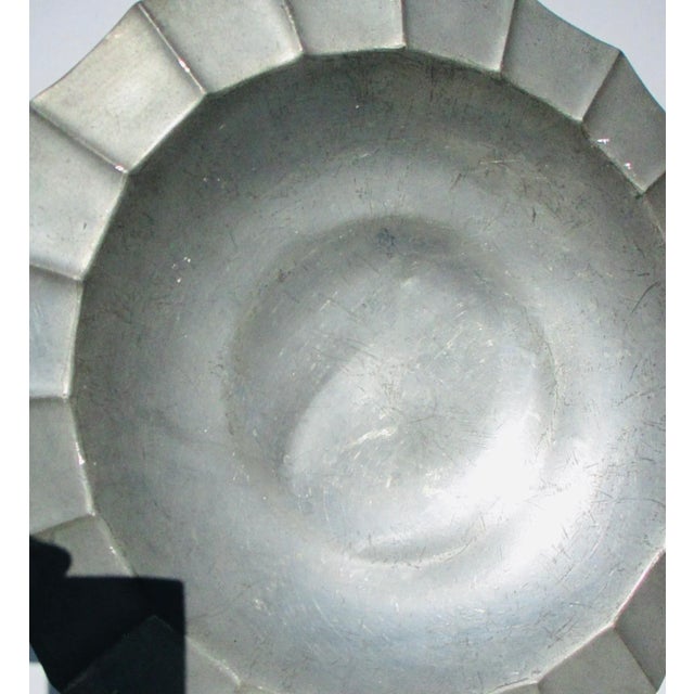 1940s Vintage Brewsters Pewter Art Deco Tray Bowl For Sale - Image 9 of 11