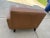 Ashcroft Furniture Co. Mid Century Modern Inspired Brown Leather Chaise Lounge For Sale - Image 12 of 13