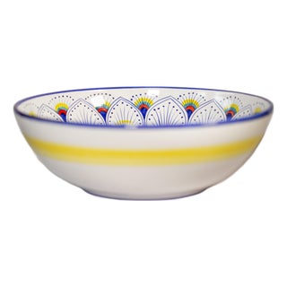 Intreccio Large Serving Bowl | Hand-Painted Italian Serving Bowl From Deruta For Sale
