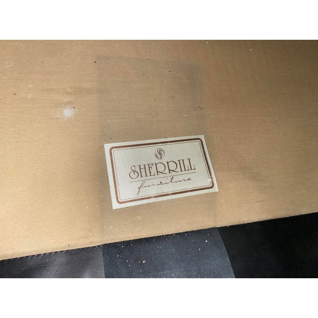 Sherrill Furniture 1970s Sherrill Burl Wood Sofa For Sale - Image 4 of 5