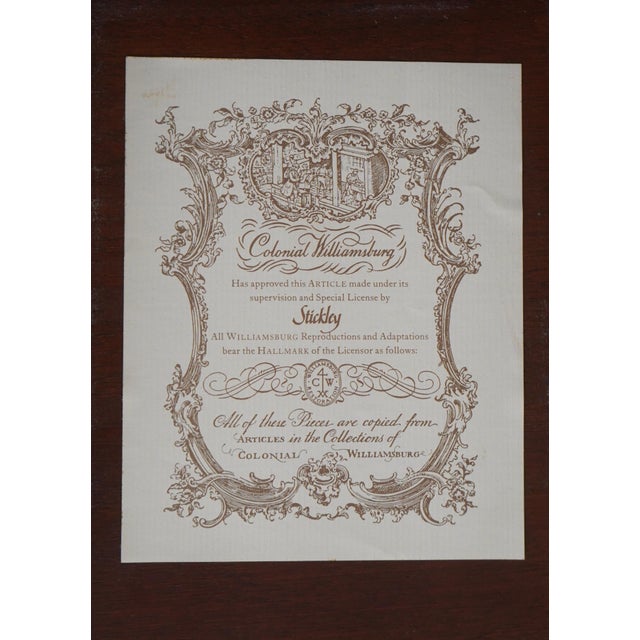 Stickley Colonial Williamsburg Mahogany Candlestand For Sale - Image 13 of 13