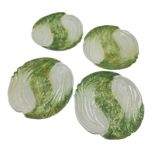 Vintage Italian Hand Painted Celery Plates, Set of Four