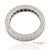 Contemporary Platinum 950 All Around Natural Diamond Princess Cut Engraving Band Ring, Size 6 For Sale - Image 3 of 7