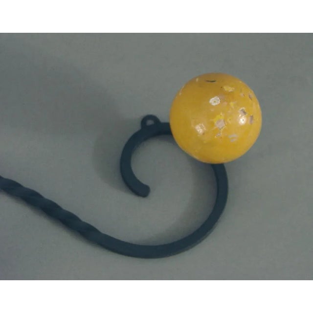 1950s French “Coat Rack” Mid-Century Modern Colored Balls & Wrought Iron For Sale - Image 4 of 5