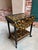 Vintage English Bar Cart Trolley Drop Leaf Chinoiserie Butterfly Lacquer Table For Sale In Dallas - Image 6 of 18