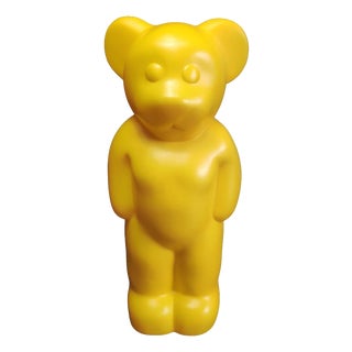 Lumibär Lamp Bear Standing in Yellow from Elmar Flötotto, Germany, 1990s For Sale