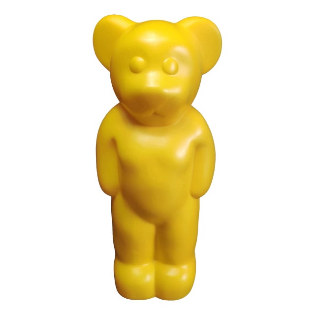 Lumibär Lamp Bear Standing in Yellow from Elmar Flötotto, Germany, 1990s For Sale