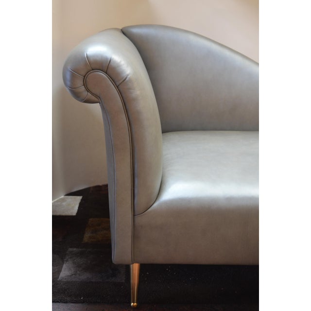 Grey Leather Chaise Longue Chairish