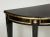 Bespoke Pair of Brass-Banded Demilune Consoles in the Neoclassic Manner For Sale - Image 4 of 12