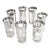 Vintage 1960s Mid Century Modern Kimiko Silver Knight Guardian Shield Highball Glasses – Set of 7 For Sale