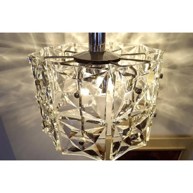 Vintage German Geometric Pendant Lamp from Kinkeldey, 1960s For Sale - Image 3 of 8