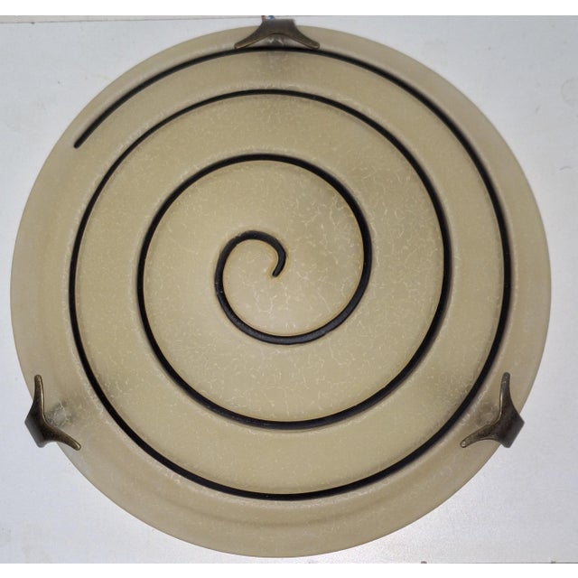 Vintage Ceiling Lamp with Glass Shade, 2000s For Sale - Image 6 of 7