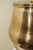 Traditional Vintage Hammered Brass Lamp w/ Pleated Linen Shade For Sale - Image 3 of 3