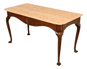 Kittinger Colonial Williamsburg Marble Top Mahogany Server