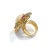 Bochic “Orient” Opal, Ruby & Sapphire Ring, Set 18K Yellow Gold & Silver For Sale - Image 9 of 12