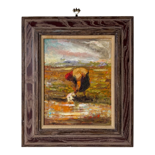 1960's Vintage Alessandro Impressionist Abstract Oil on Masonite Painting – Framed For Sale