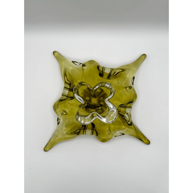 Eaton's glass made by Chalet splash decorative bowl. Canadian hand-blown art glass pieces produced in the 1960s and 1970s...