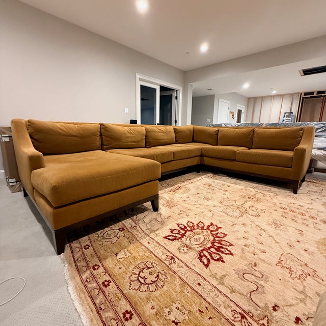 Stewart Furniture Mohair Sectional For Sale - Image 4 of 15