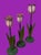 American Vintage Wood Flowers Tulips Shaped Candle Holders - Set of 3 For Sale - Image 3 of 8