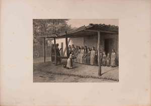 Auguste Raffet, École au Jardin des Tatars, Lithograph, 1847