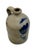 Mid 19th Century Nice Small 1 Gallon Size Antique American New York Stoneware Jug With Big Deep Blue Flower Decoration - Circa Mid 1800s For Sale - Image 5 of 18