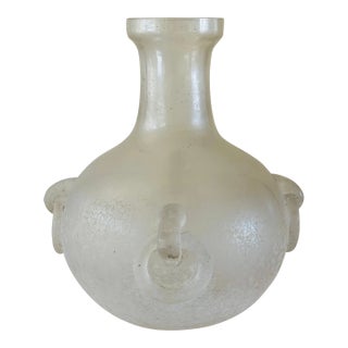 1950’s Signed Seguso Vertigo D’ Arte Scavo Glass Vase For Sale