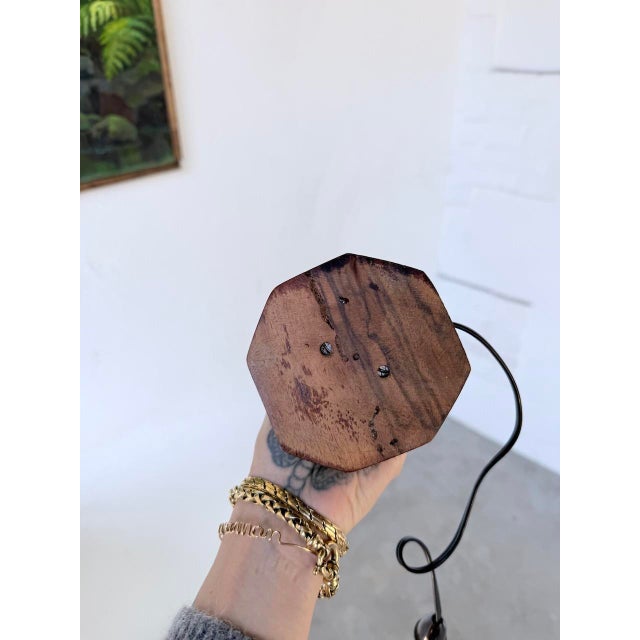 Brutalist Oak Table Lamp, 1950s For Sale - Image 18 of 18