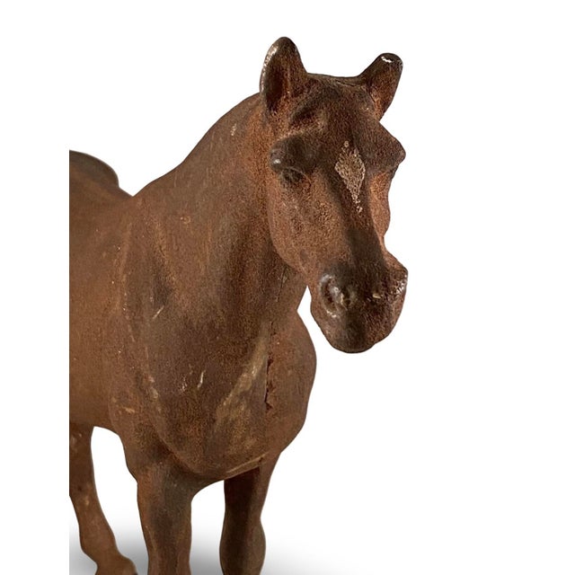 Vintage Hubley Cast Iron Derby Horse 1940’s For Sale - Image 9 of 9