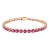 13.03 Ctw Natural Round Cut Ruby Tennis Bracelet for Women For Sale