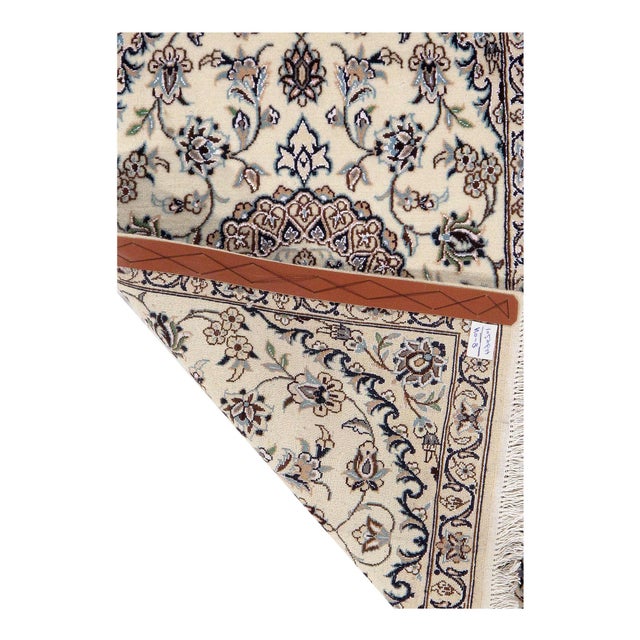 Traditional Pasargad DC Ivory Nain Silk & Wool Rug For Sale - Image 3 of 3