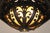 Brown 1950s Spanish Revival Mica Wrought Iron Brass Elaborate Octagon Light Ceiling Lamp For Sale - Image 8 of 11