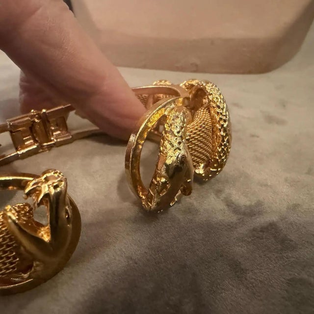 21st Century High Quality Costume Jewelry Italian Snake Bangle Bracelet For Sale - Image 12 of 14