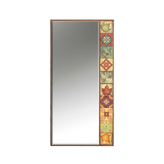 Jaime Decorative Wood and Stone Wall Hanging Mirror For Sale - Image 3 of 3