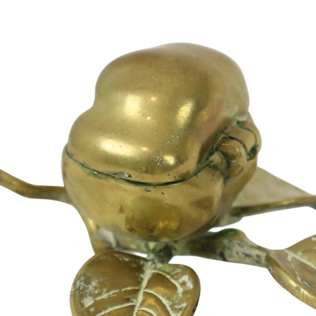 Art Nouveau French Brass Apple-Shaped Jewelry Box, 1920s For Sale - Image 13 of 14