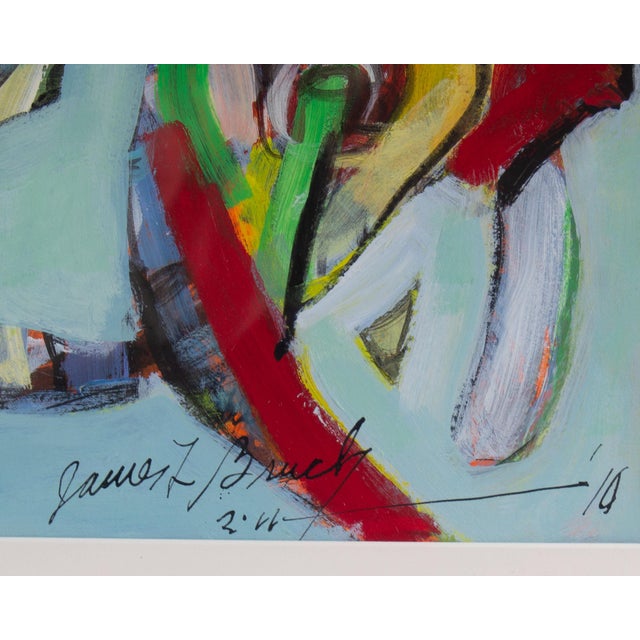 Paper 2010 “Abstruse Thinking” Abstract Mixed Media Painting by James L. Bruch For Sale - Image 7 of 10