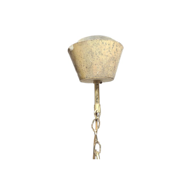 Metal Art Deco Pendant Lamp, Former Czechoslovakia, 1970s For Sale - Image 7 of 10